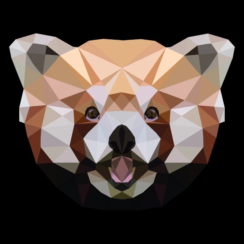 Roter Panda Polygon Red Panda