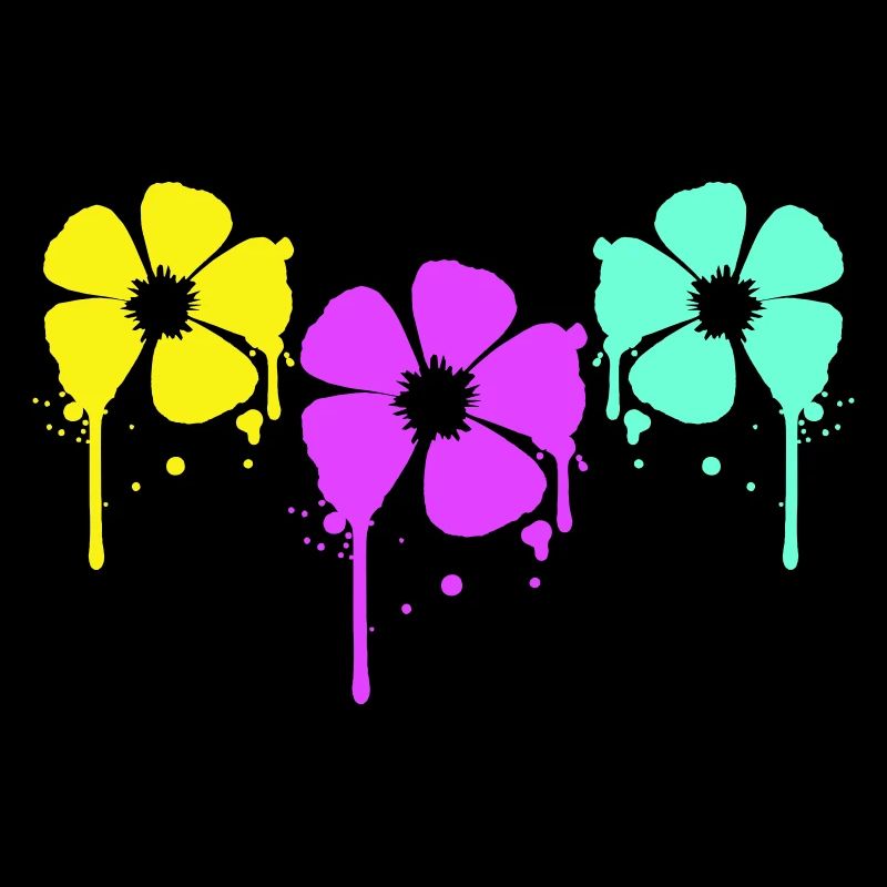 Flowers Cool Graffiti Drop Spray Spring Summer