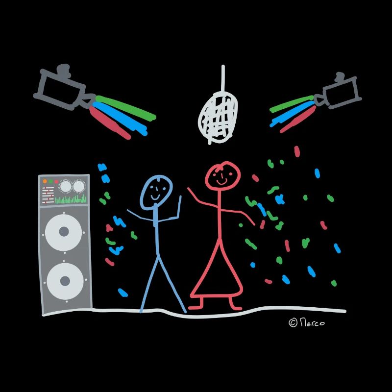 Dance couple stick figures, Party Disco Dance Light