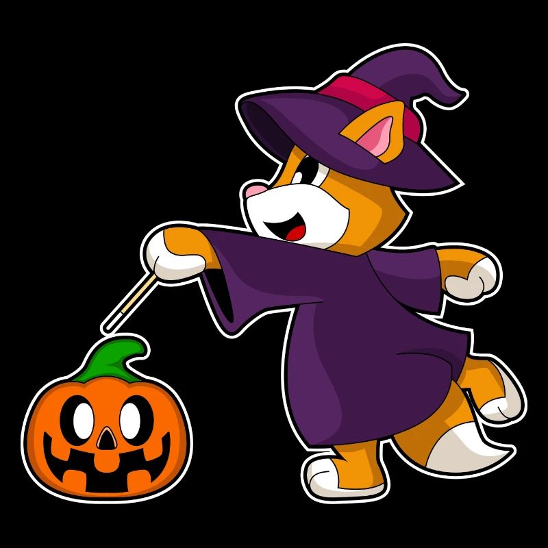 Cat Halloween Witch