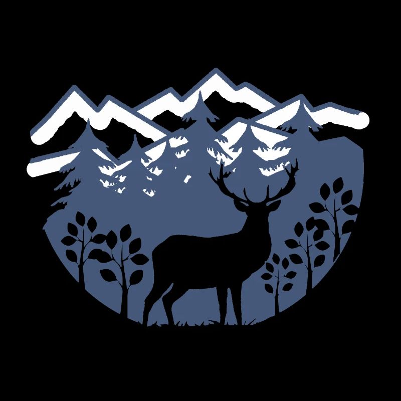 Nature, mountains, forest, deer
