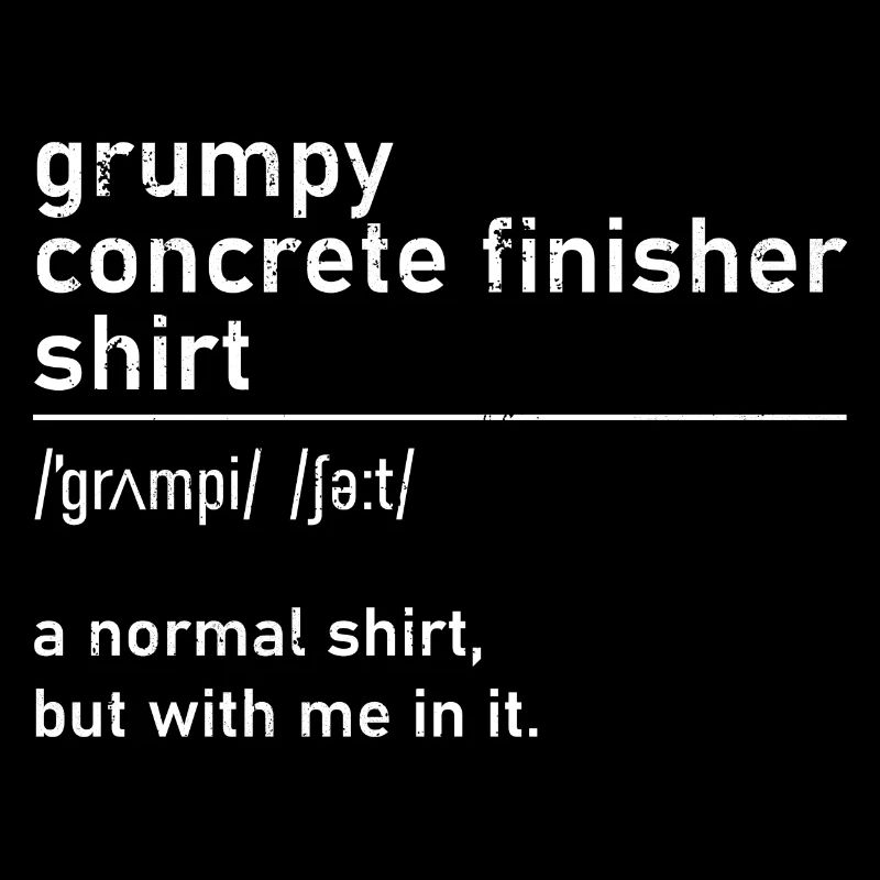 Concrete Mixer Construction Worker Grumpy