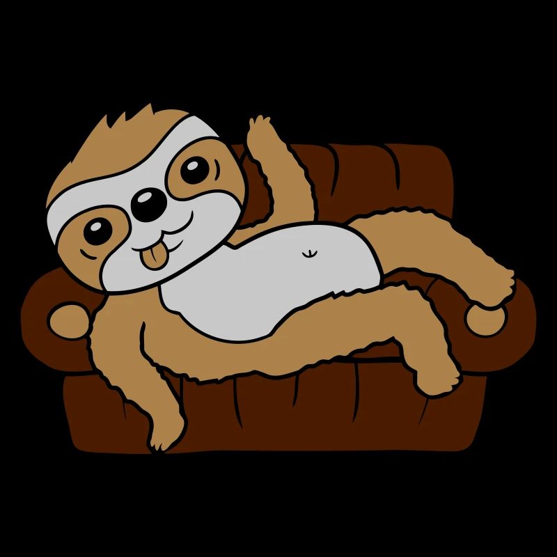 Sloth at home chill sofa