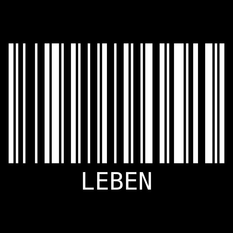 Barcode das Wort Leben Code lustig Lebensstil