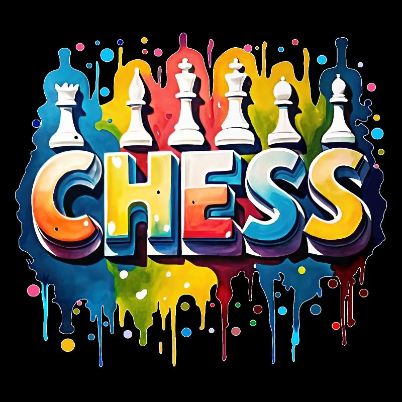 Echecs avec pièces, bordure blanche