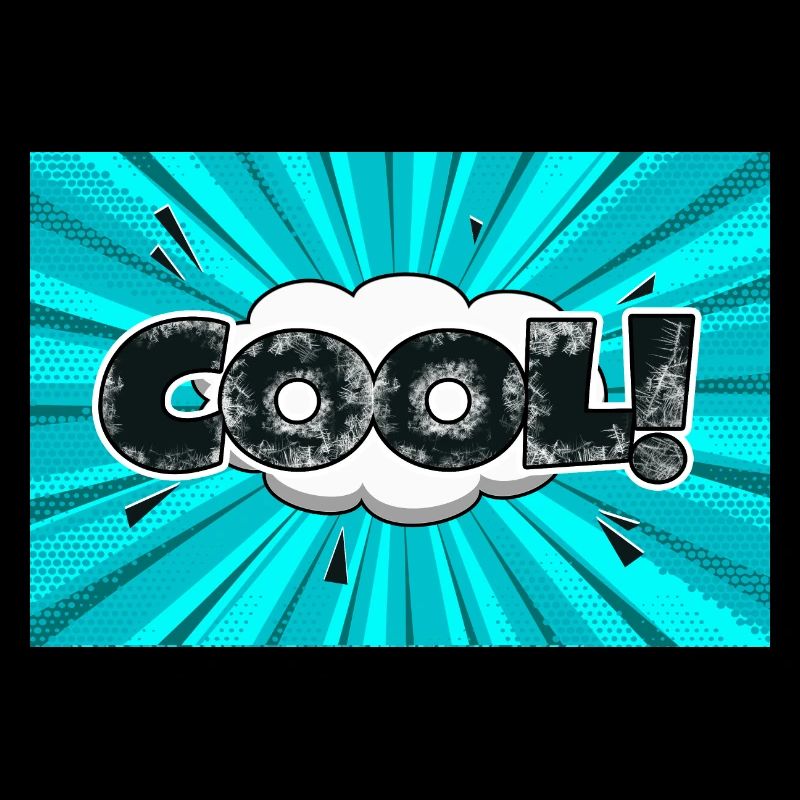cooler Comic Style Bubble Graffiti Schriftzug