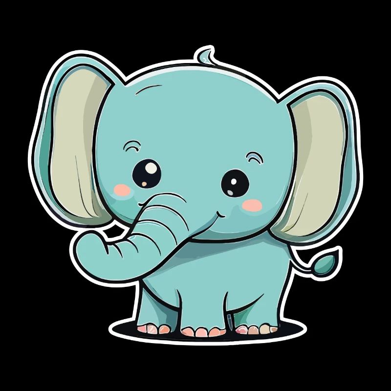 Éléphant éléphant bébé mignon mignon bande dessinée bande dessinée
