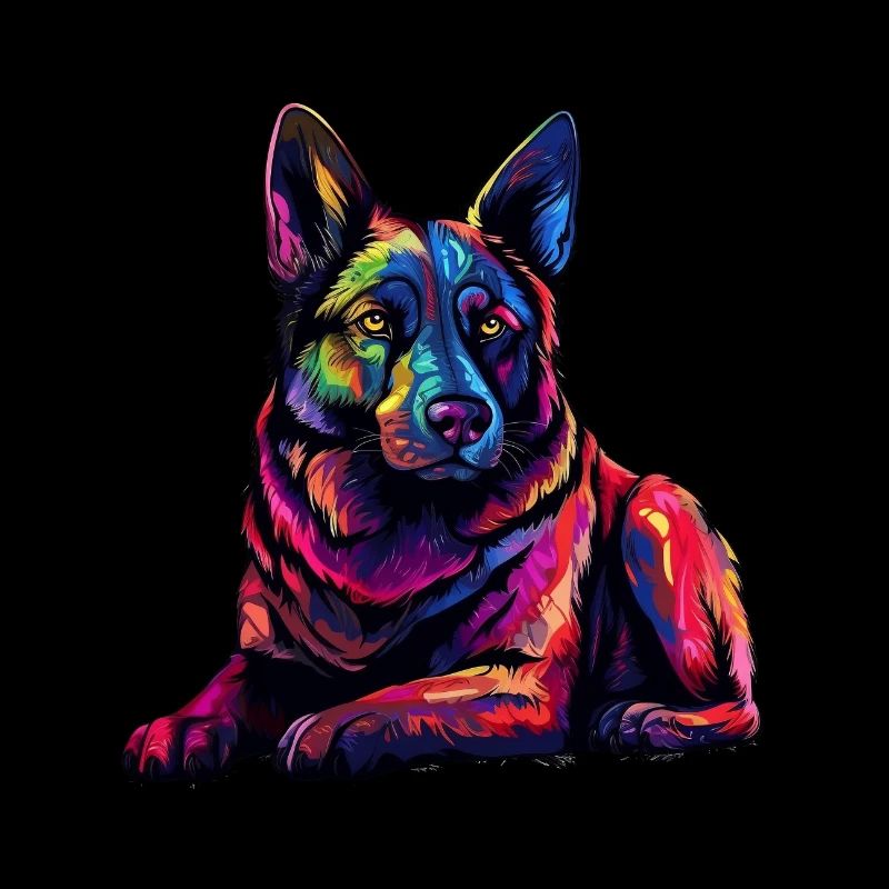 Colorful Norwegian-elkhound