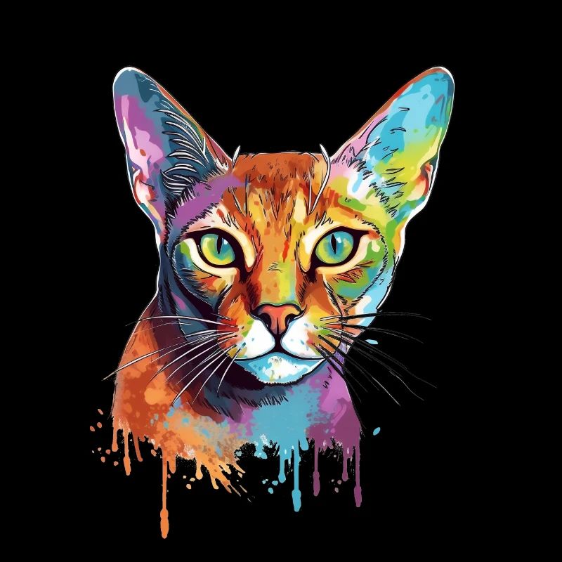 Chat abyssin coloré