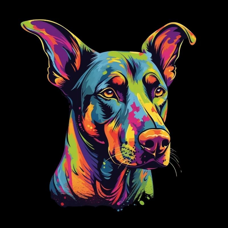 Bunter Dobermann