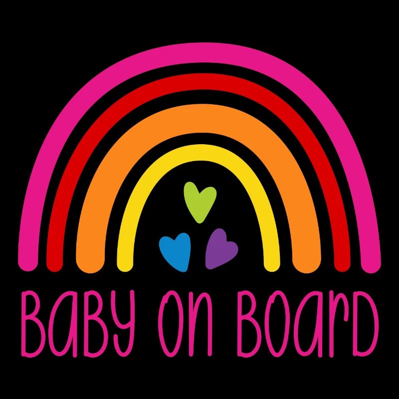 Boho Regenbogen bunt - Baby on Board