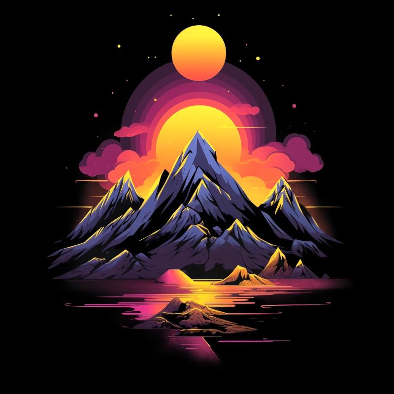 Berge mit zwei Sonnen