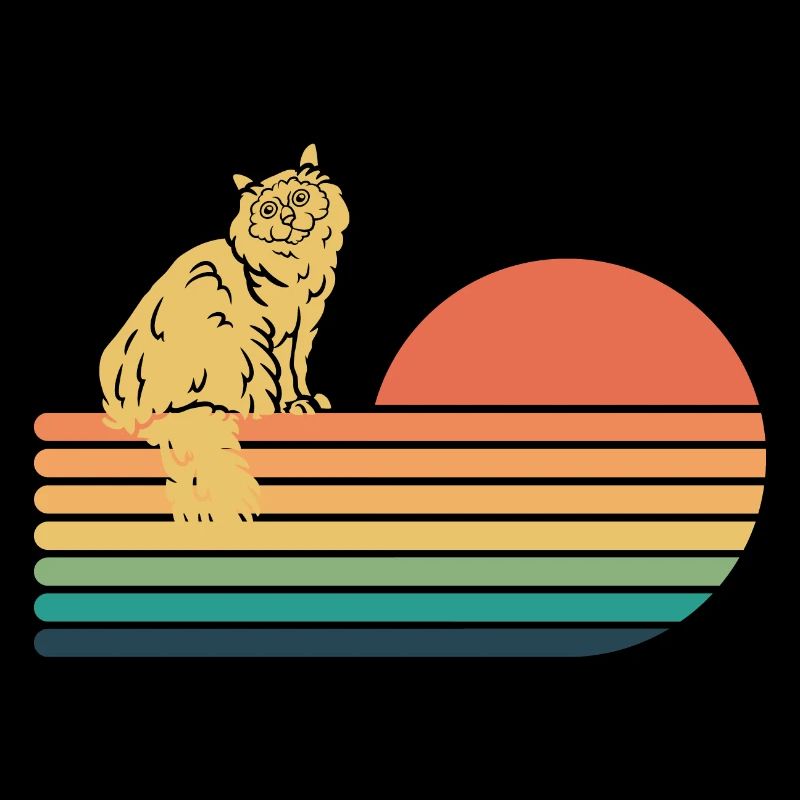 Burmese Cat Retro Vintage