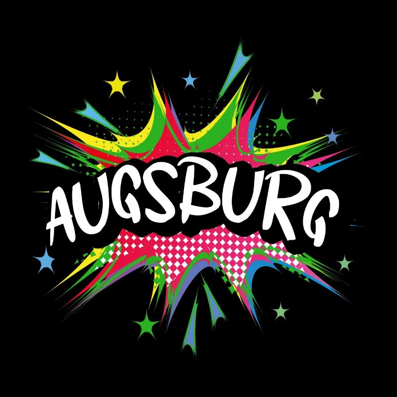 Augsburg Germany City Pop Art Comic Art