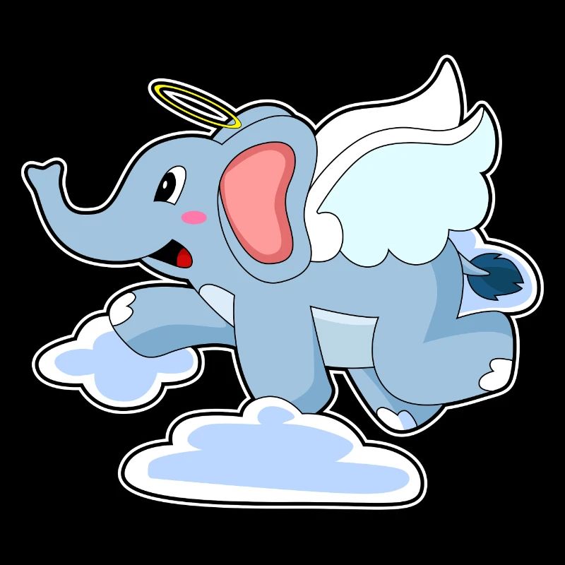 Elephant Angel Clouds