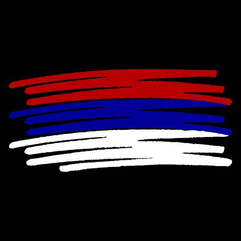 Drapeau de la Serbie peint peint