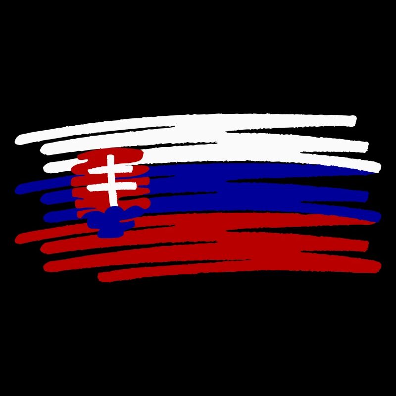 Slowakia Slovakia Flag Flagge painted gemalt