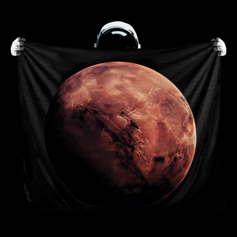 Astronaute, espace, planète mars, planète, espace