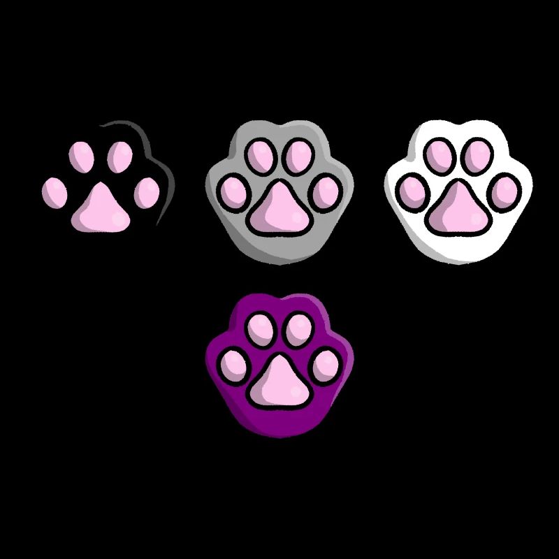 Mignon Chat Patte AsExué As Drapeau Drapeau LGBTQ