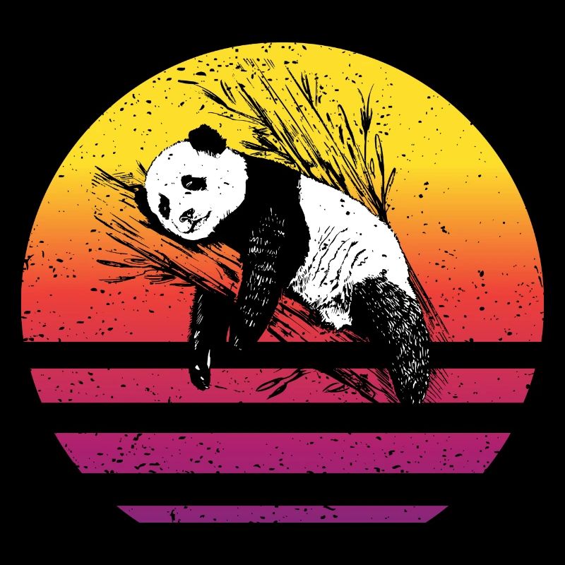 Panda Retro Style Vintage