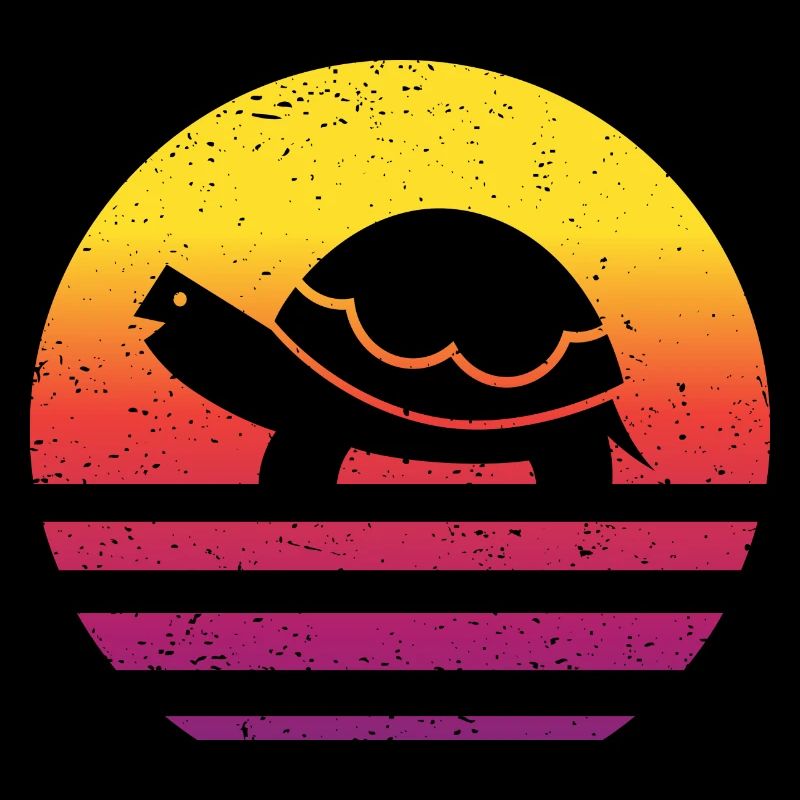 Turtle Retro Style Vintage