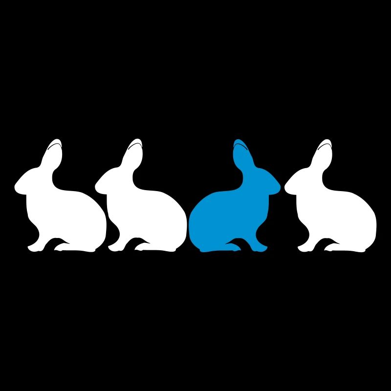Lapin Lapin être différent! 2c contraste unique