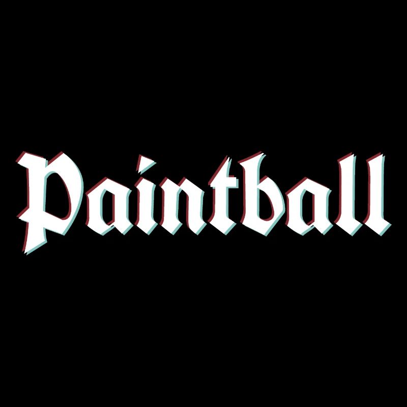 Logo de paintball rustique avec effet de distorsion 3d