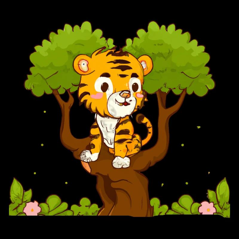 Tiger auf einem Baum
