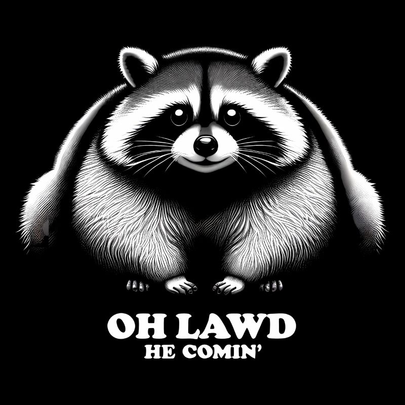 Oh LAWD HE COMIN' - Waschbär Meme