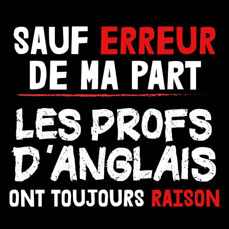 Anglais - Professeur - Enseignant - Cadeau - Drôle