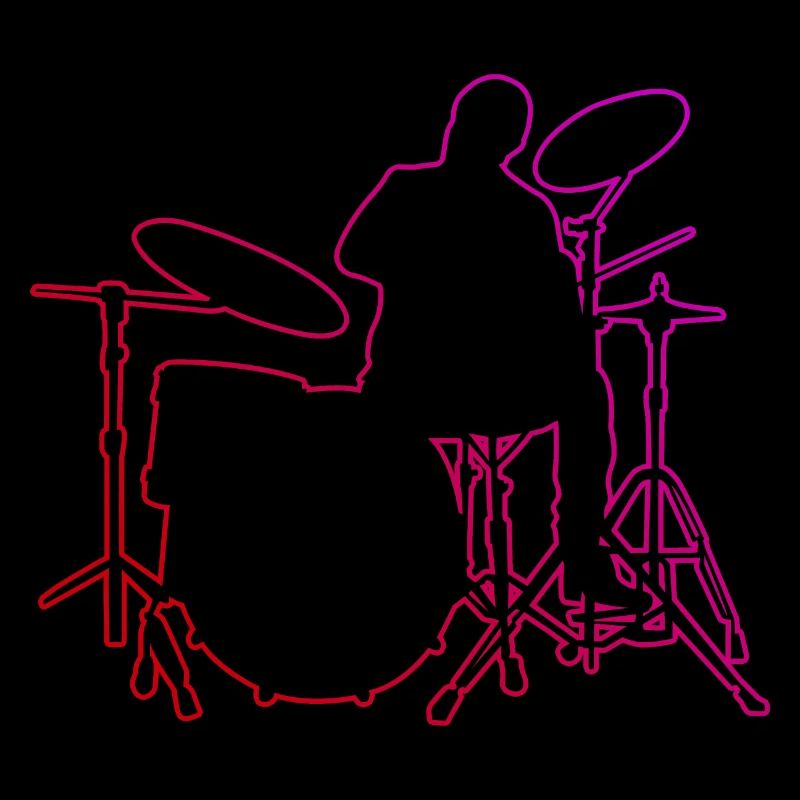 Drummer Women Men Drummer Drum Kit