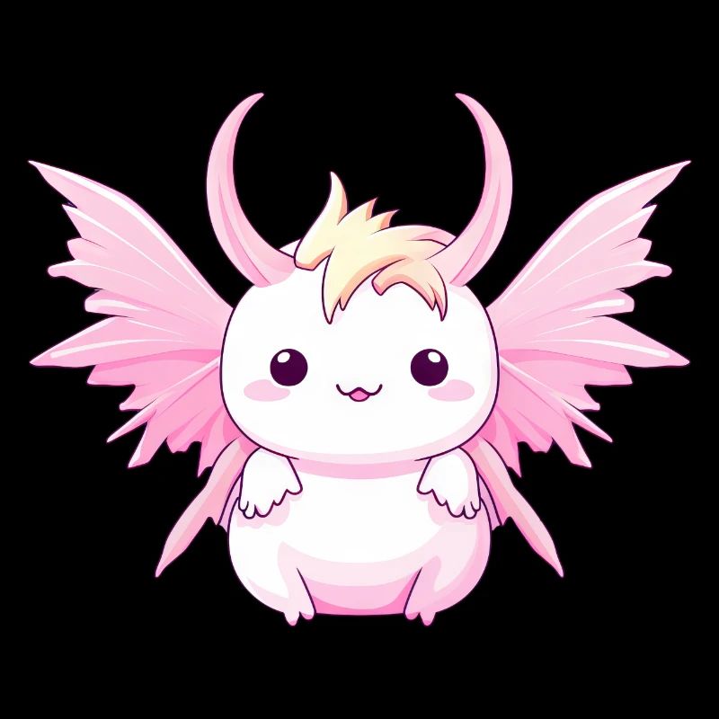 Axolotl Angels & Devils - Design with horns and