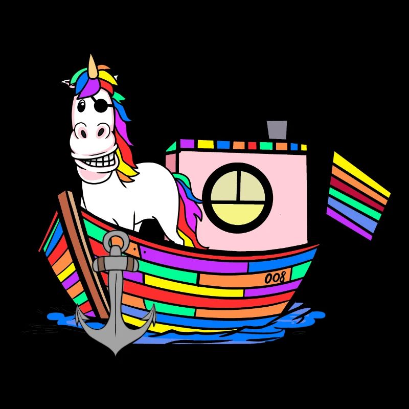 Licornes arc-en-ciel Sailors Rainbow drapeau