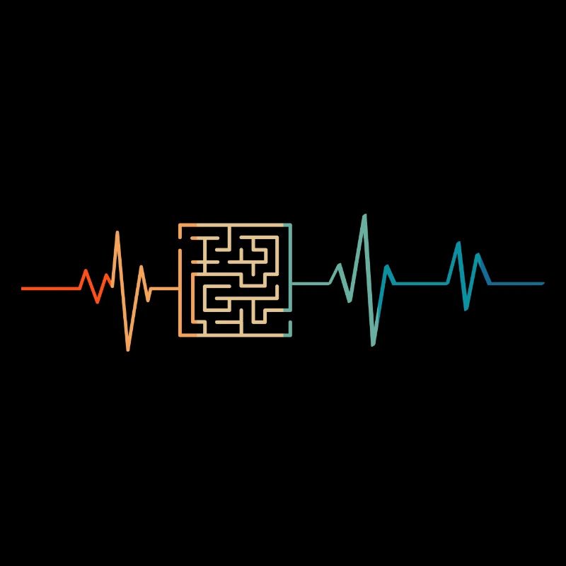 Retro-Herzschlag-Labyrinth