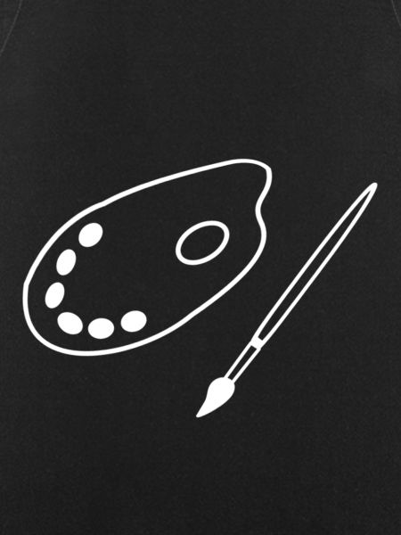 Pinsel mit Farbpalette