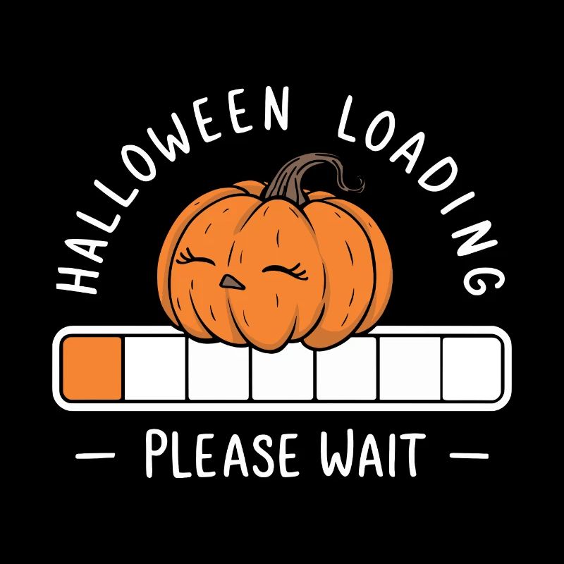 Pumpkin Saying Halloween Loading Please Wait