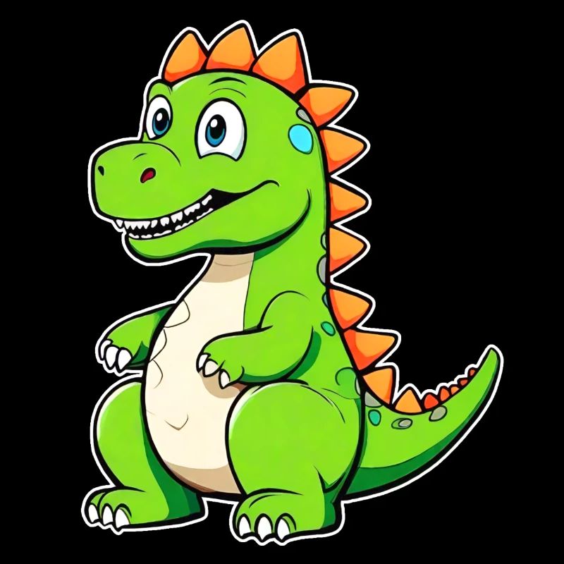 Dinosaure comique mignon