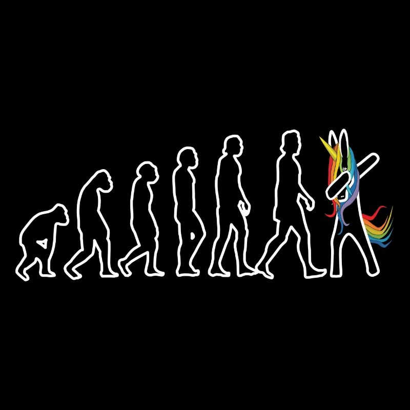 Evolution Einhorn dabbend