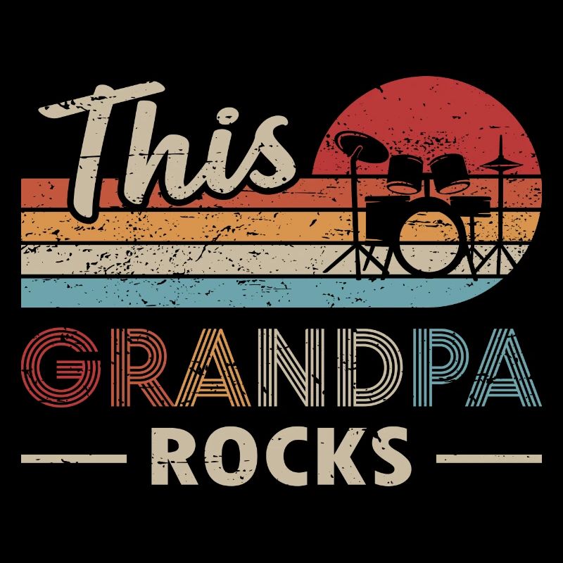 This Grandpa Rocks Drummer
