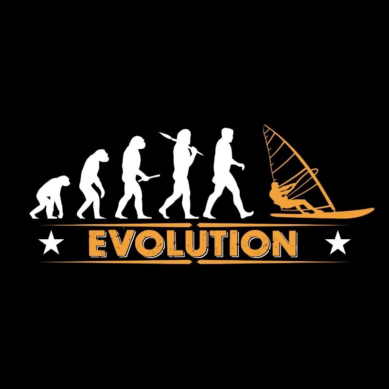 Windsurfing evolution - orange/white