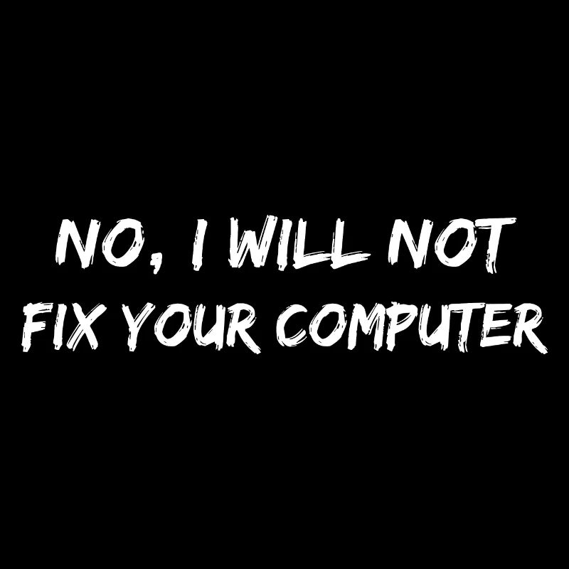 Non ne réparera pas votre ordinateur. PC Nerd drôle