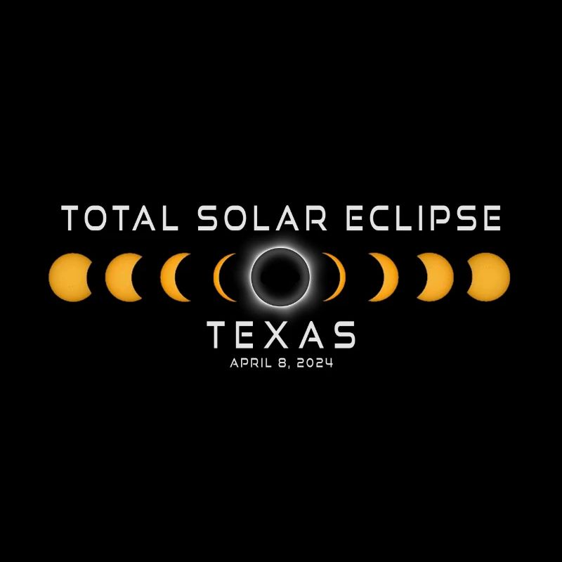 Eclipse de Soleil du Texas 2024 8 avril Souvenir