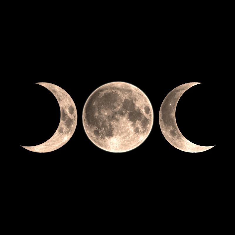 Wicca Lune - triple - symbole de la déesse