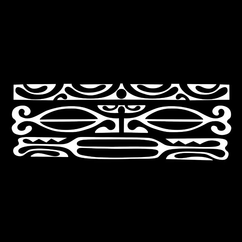 Maori Brust Logo 83 Weiß