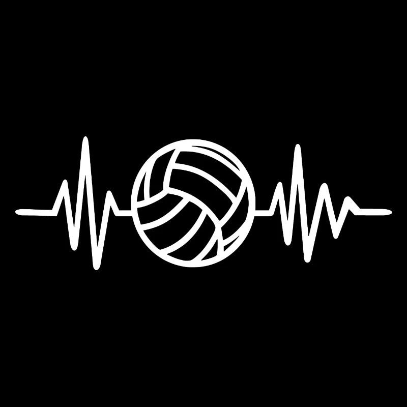 Volleyball Heartbeat Cute Funny