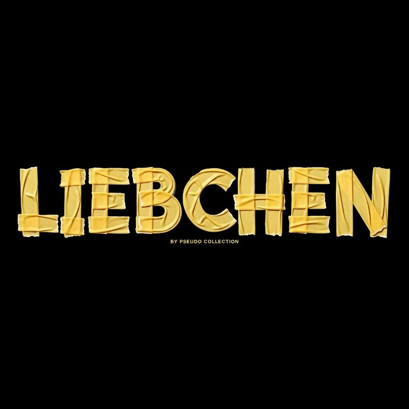 Fun-Shirt « Liebchen » – Typographie - Malerkreppe