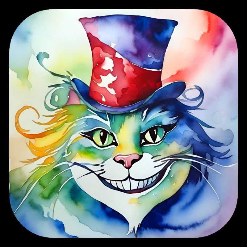Chat fou mignon avec chapeau