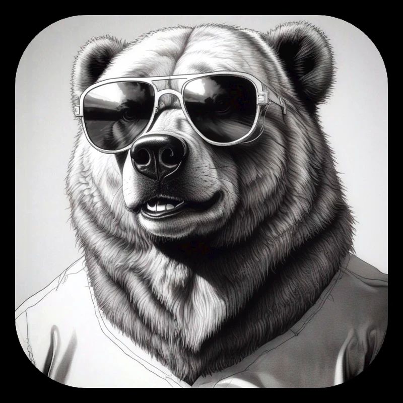 Ours cool avec des lunettes de soleil