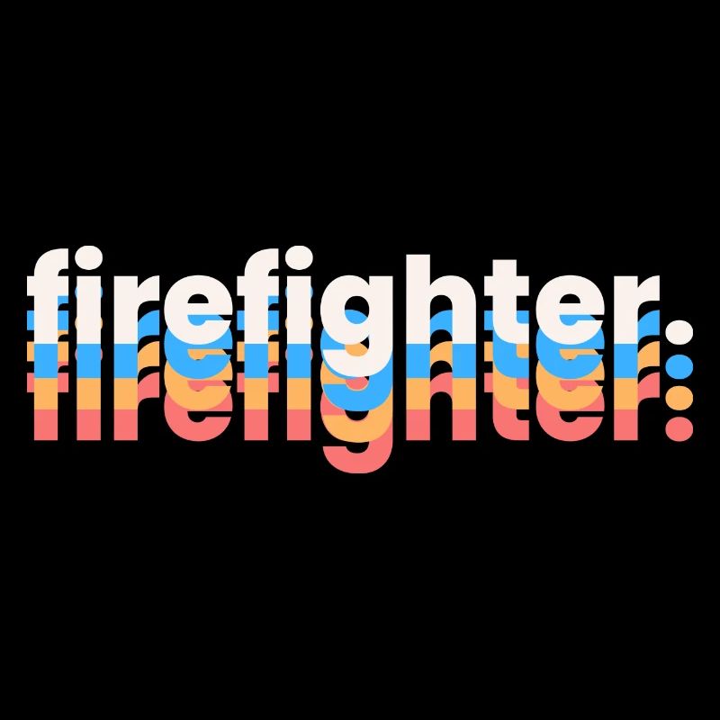 Firefighter Schriftzug bunt