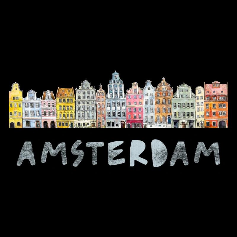 Maisons d’architecture souvenir vintage d’Amsterdam